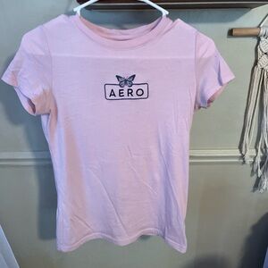 Aeropostale Light Pink Classic Crew Tee